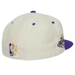 Headwear Mitchell & Ness -Cream Team Fitted Hwc Hat Los Angeles Lakers