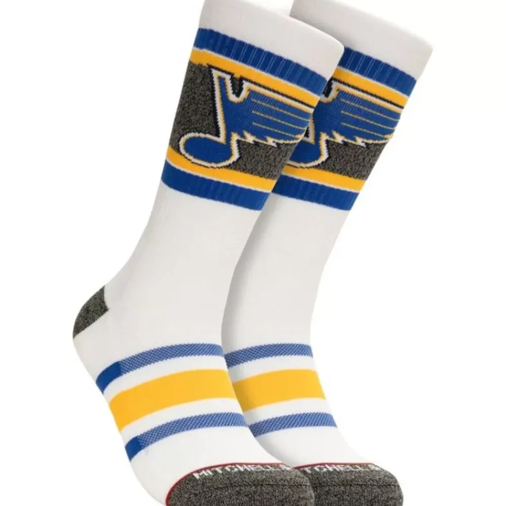 Apparel Mitchell & Ness Accessories-Cross Bar Crew Socks St. Louis Blues