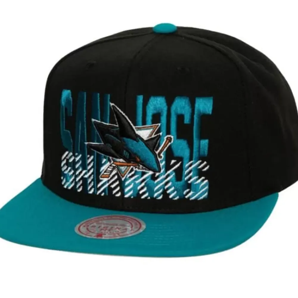 Headwear Mitchell & Ness -Cross Check Snapback San Jose Sharks