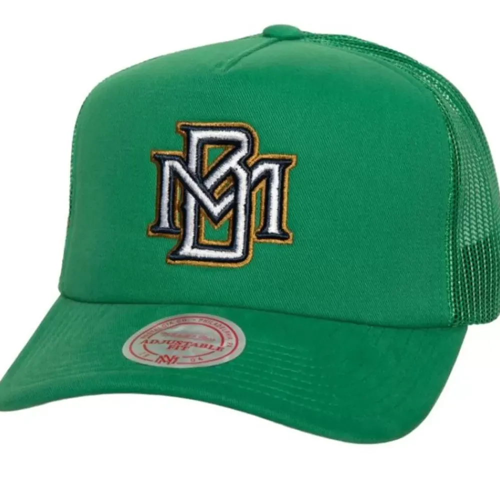 Headwear Mitchell & Ness -Curveball Trucker Coop Milwaukee Brewers