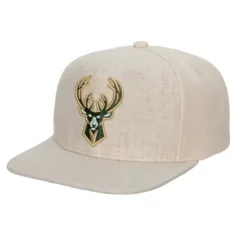 Headwear Mitchell & Ness -Cut Away Snapback Milwaukee Bucks