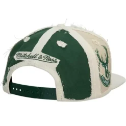 Headwear Mitchell & Ness -Cut Away Snapback Milwaukee Bucks