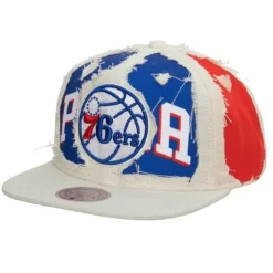 Headwear Mitchell & Ness -Cut Away Snapback Philadelphia 76Ers