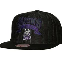 Headwear Mitchell & Ness -Dem Stripes Snapback Hwc Milwaukee Bucks