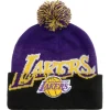 Headwear Mitchell & Ness -Double Take Pom Knit Hwc Los Angeles Lakers