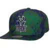 Headwear Mitchell & Ness -Down For All Snapback Hwc Milwaukee Bucks