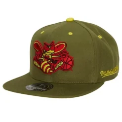 Headwear Mitchell & Ness -Dusty Olive Fitted Hwc Charlotte Hornets