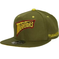 Headwear Mitchell & Ness -Dusty Olive Fitted Hwc Golden State Warriors