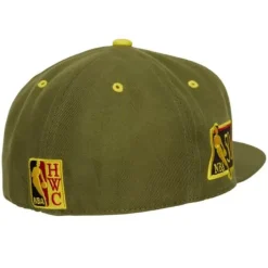 Headwear Mitchell & Ness -Dusty Olive Fitted Hwc Golden State Warriors