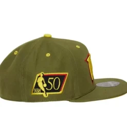 Headwear Mitchell & Ness -Dusty Olive Fitted Hwc Golden State Warriors