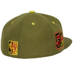 Headwear Mitchell & Ness -Dusty Olive Fitted Hwc Los Angeles Lakers