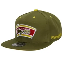 Headwear Mitchell & Ness -Dusty Olive Fitted Hwc San Antonio Spurs
