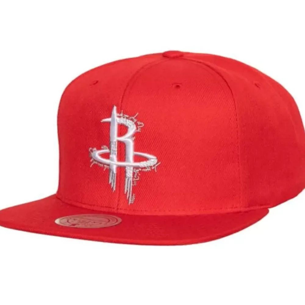 Headwear Mitchell & Ness -Embroidery Glitch Snapback Houston Rockets