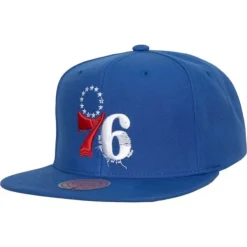 Headwear Mitchell & Ness -Embroidery Glitch Snapback Philadelphia 76Ers