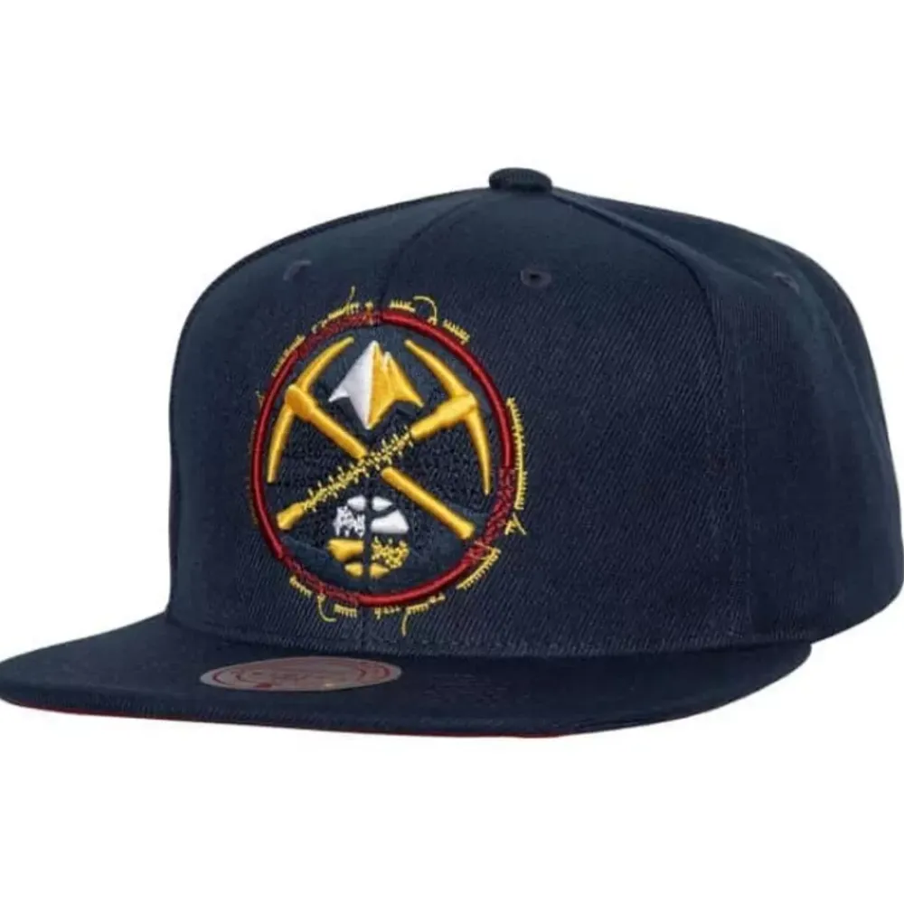 Headwear Mitchell & Ness -Embroidery Glitch Snapback Denver Nuggets