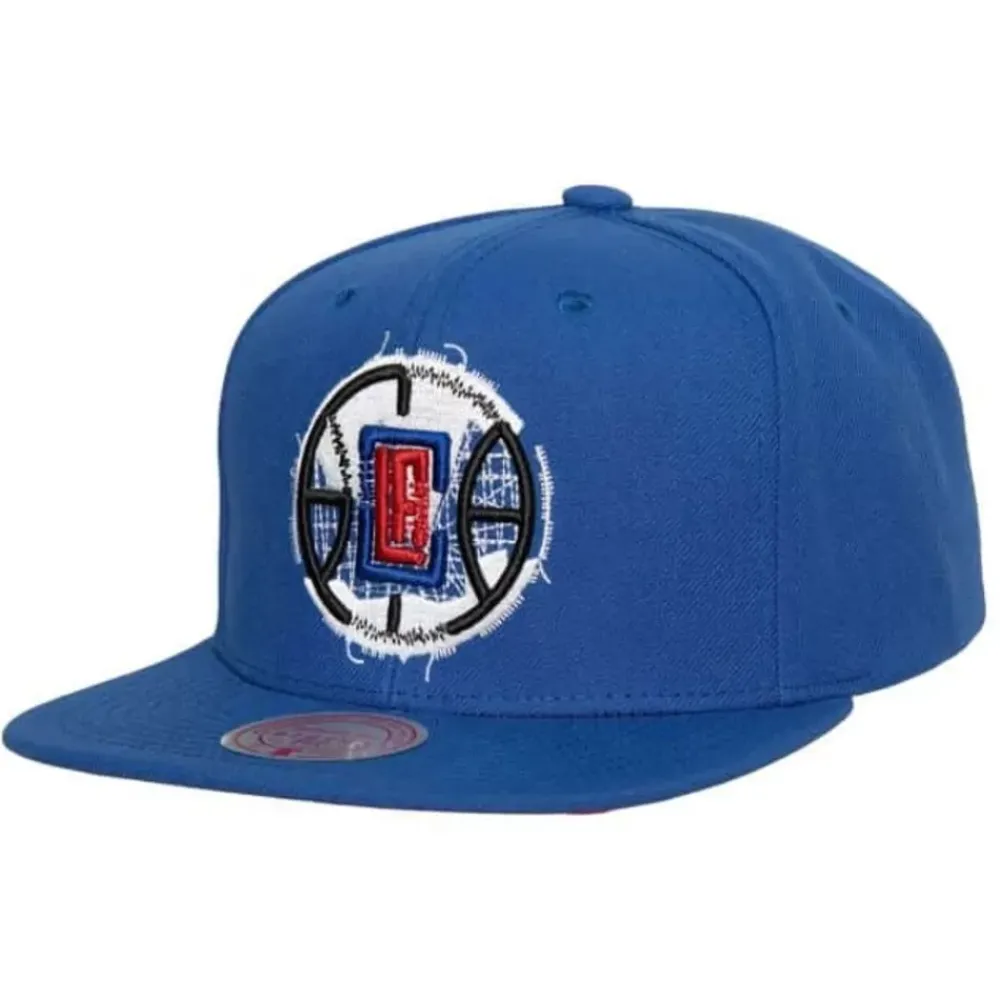 Headwear Mitchell & Ness -Embroidery Glitch Snapback Los Angeles Clippers