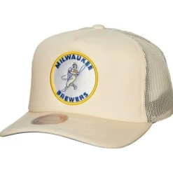 Headwear Mitchell & Ness -Evergreen Trucker Snapback Coop Milwaukee Brewers