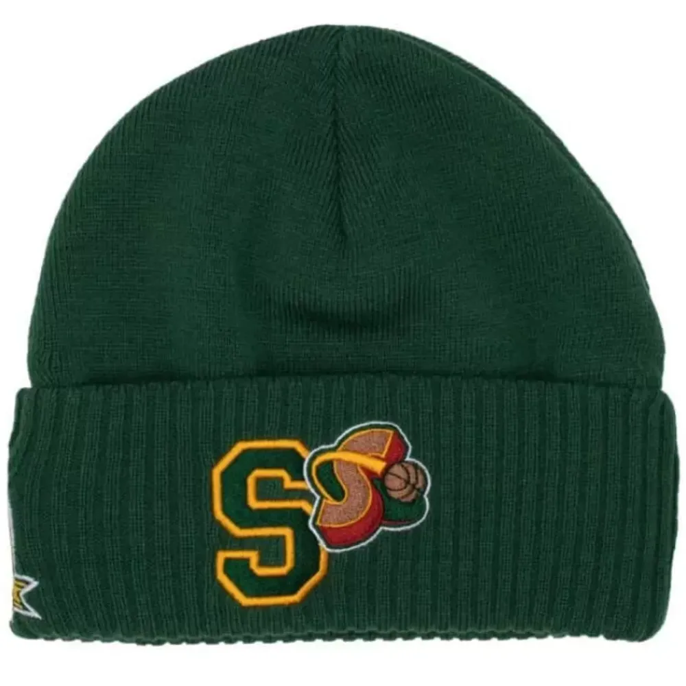 Headwear Mitchell & Ness -First Letterman Knit Hwc Seattle Supersonics