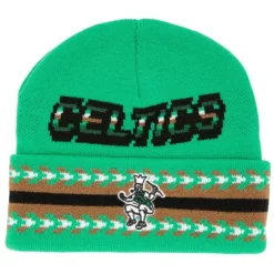 Headwear Mitchell & Ness -Game On Knit Hwc Boston Celtics