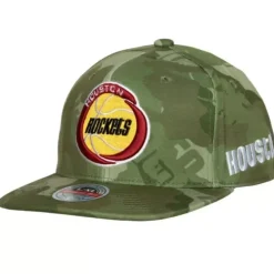 Headwear Mitchell & Ness -Ghost Camo Stretch Fitted Hwc Houston Rockets