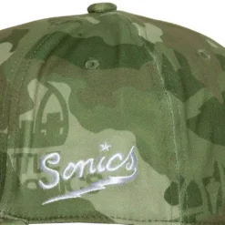 Headwear Mitchell & Ness -Ghost Camo Stretch Fitted Hwc Seattle Supersonics