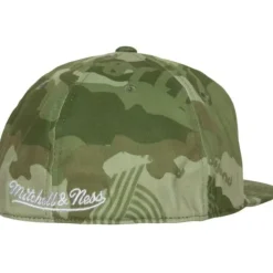 Headwear Mitchell & Ness -Ghost Camo Stretch Fitted Hwc Trail Portland Trail Blazers