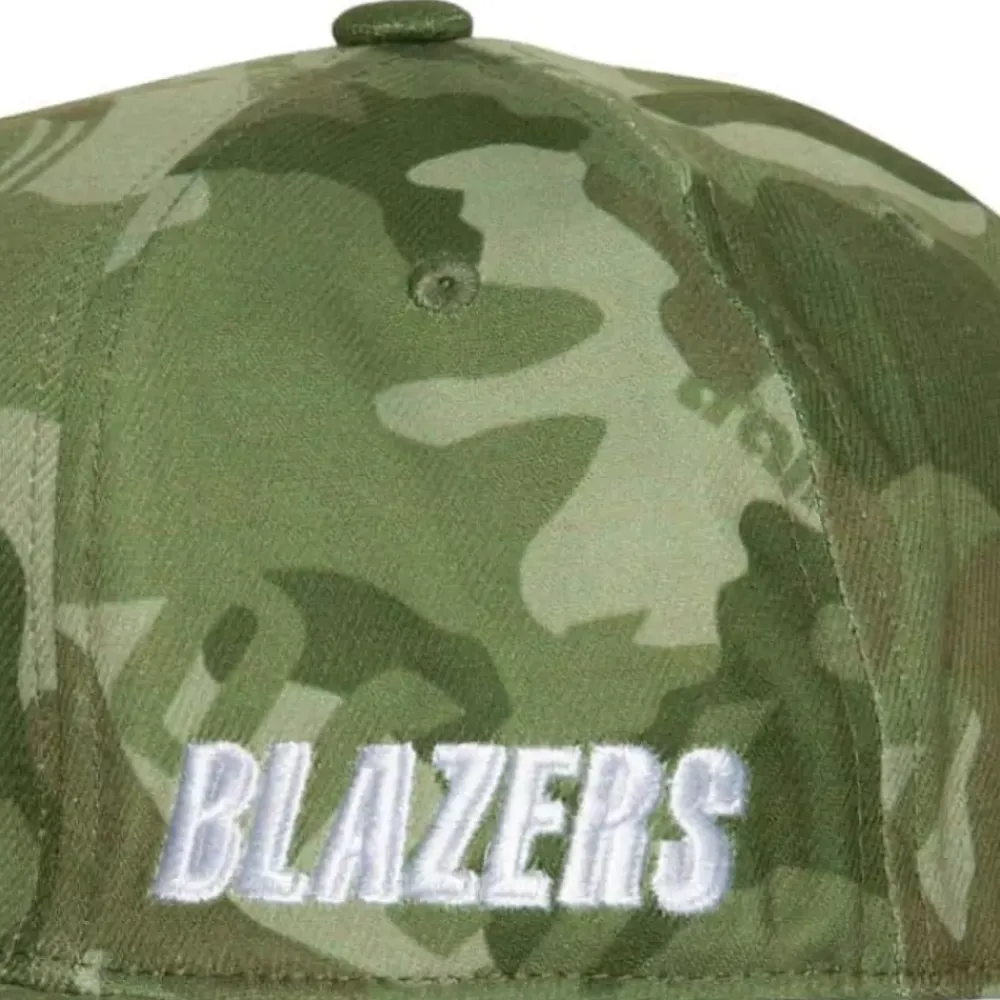 Headwear Mitchell & Ness -Ghost Camo Stretch Fitted Hwc Trail Portland Trail Blazers
