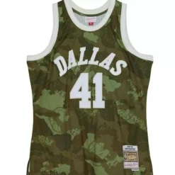 Jerseys Mitchell & Ness -Ghost Green Camo Swingman Dirk Nowitzki Dallas Mavericks 1998-99 Jersey