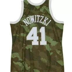 Jerseys Mitchell & Ness -Ghost Green Camo Swingman Dirk Nowitzki Dallas Mavericks 1998-99 Jersey
