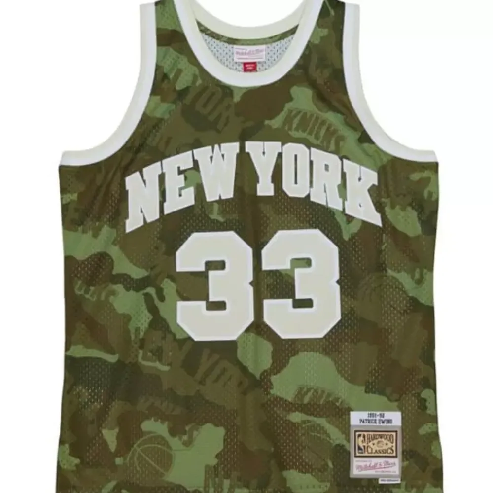 Jerseys Mitchell & Ness -Ghost Green Camo Swingman Patrick Ewing New York Knicks 1991-92 Jersey