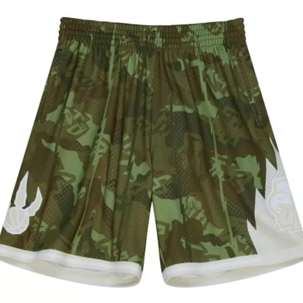 Apparel Mitchell & Ness Shorts-Ghost Green Camo Swingman Toronto Raptors 1998-99 Shorts