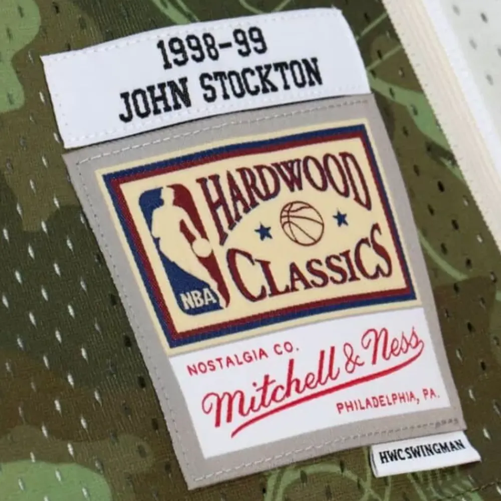 Jerseys Mitchell & Ness -Ghost Green Camo Swingman John Stockton Utah Jazz 1998-99 Jersey
