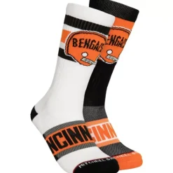 Apparel Mitchell & Ness Accessories-Hail Mary Crew Socks Cincinnati Bengals