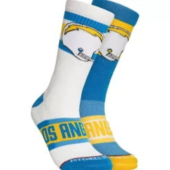 Apparel Mitchell & Ness Accessories-Hail Mary Crew Socks Los Angeles Chargers