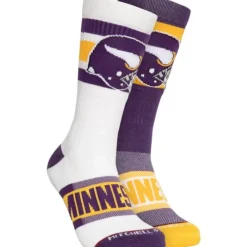 Apparel Mitchell & Ness Accessories-Hail Mary Crew Socks Minnesota Vikings