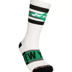 Apparel Mitchell & Ness Accessories-Hail Mary Crew Socks New York Jets