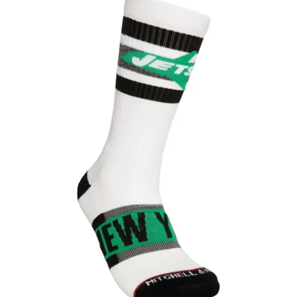 Apparel Mitchell & Ness Accessories-Hail Mary Crew Socks New York Jets