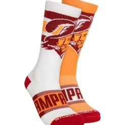 Apparel Mitchell & Ness Accessories-Hail Mary Crew Socks Tampa Bay Buccaneers