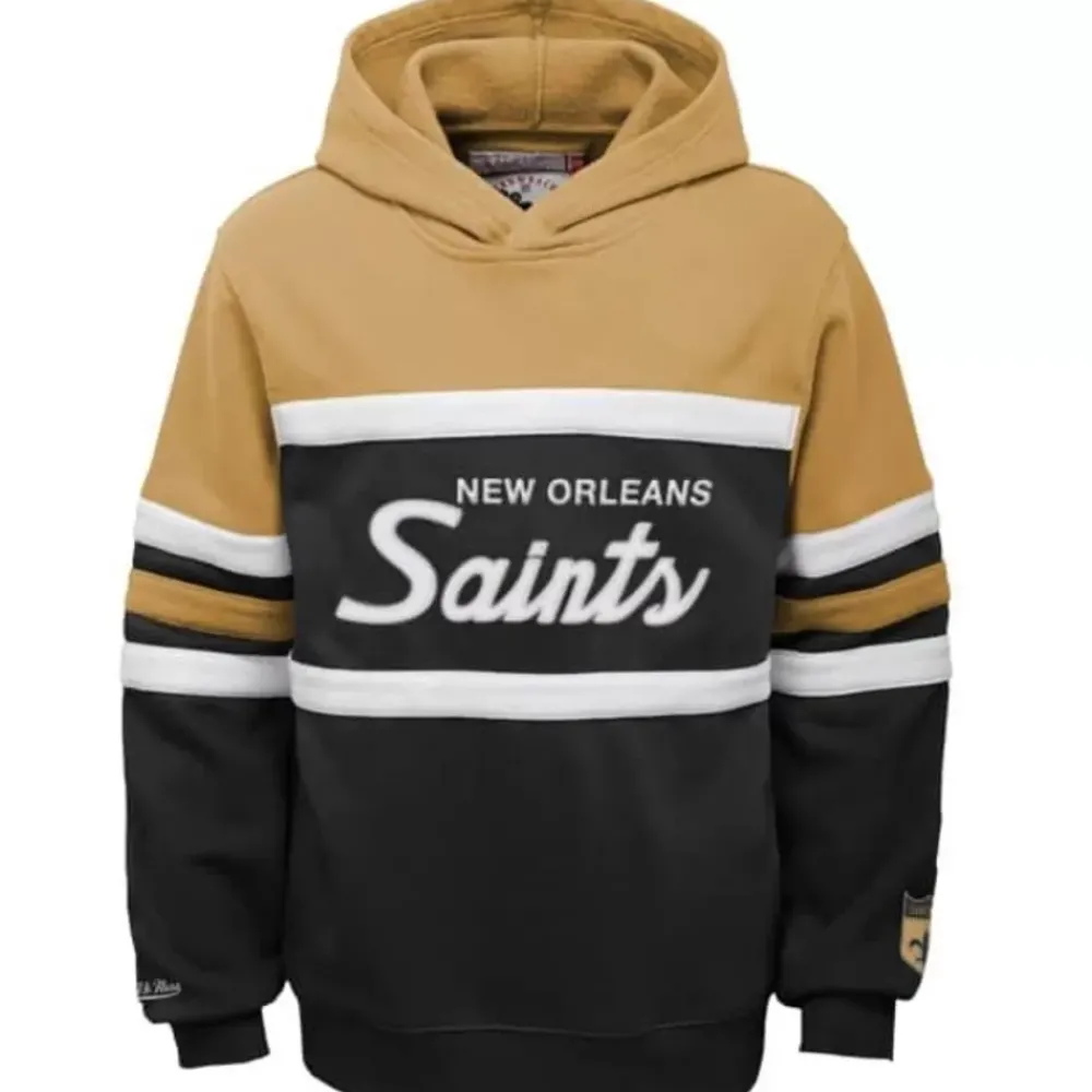 Apparel Mitchell & Ness Big Kids-Head Coach Hoody New Orleans Saints