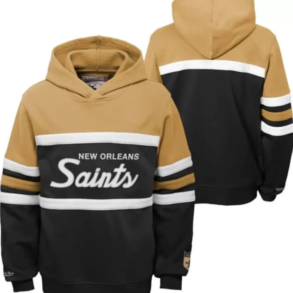 Apparel Mitchell & Ness Big Kids-Head Coach Hoody New Orleans Saints