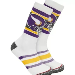 Apparel Mitchell & Ness Accessories-Interception Crew Socks Minnesota Vikings