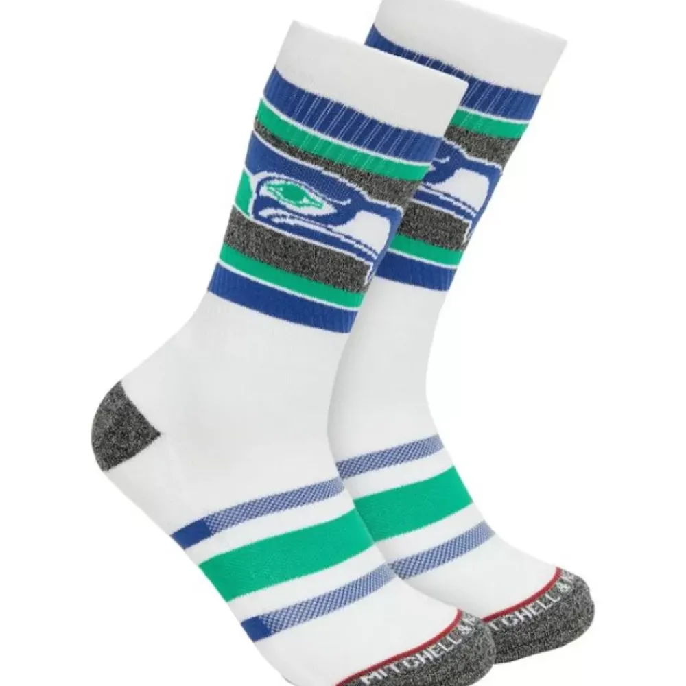 Apparel Mitchell & Ness Accessories-Interception Crew Socks Seattle Seahawks