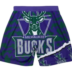 Apparel Mitchell & Ness Shorts-Jumbotron 2.0 Sublimated Shorts Milwaukee Bucks