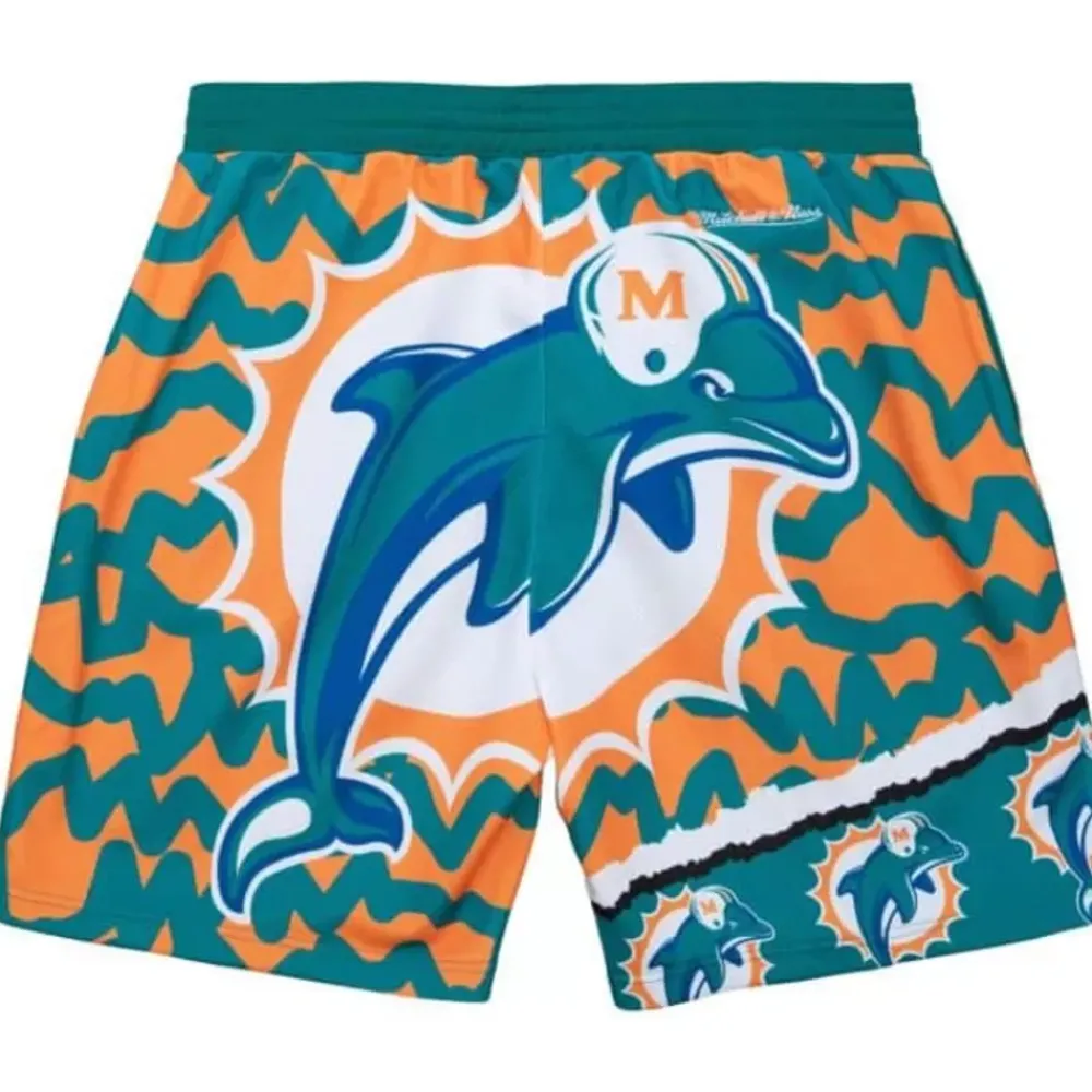 Apparel Mitchell & Ness Shorts-Jumbotron 2.0 Sublimated Shorts Miami Dolphins