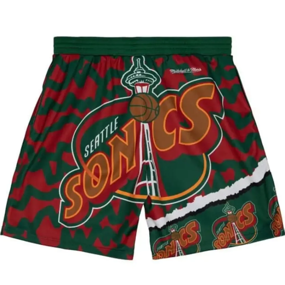 Apparel Mitchell & Ness Shorts-Jumbotron 2.0 Sublimated Shorts Seattle Supersonics