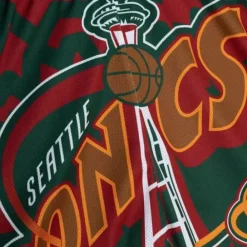 Apparel Mitchell & Ness Shorts-Jumbotron 2.0 Sublimated Shorts Seattle Supersonics