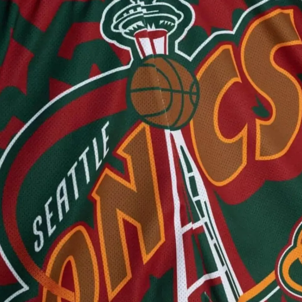 Apparel Mitchell & Ness Shorts-Jumbotron 2.0 Sublimated Shorts Seattle Supersonics