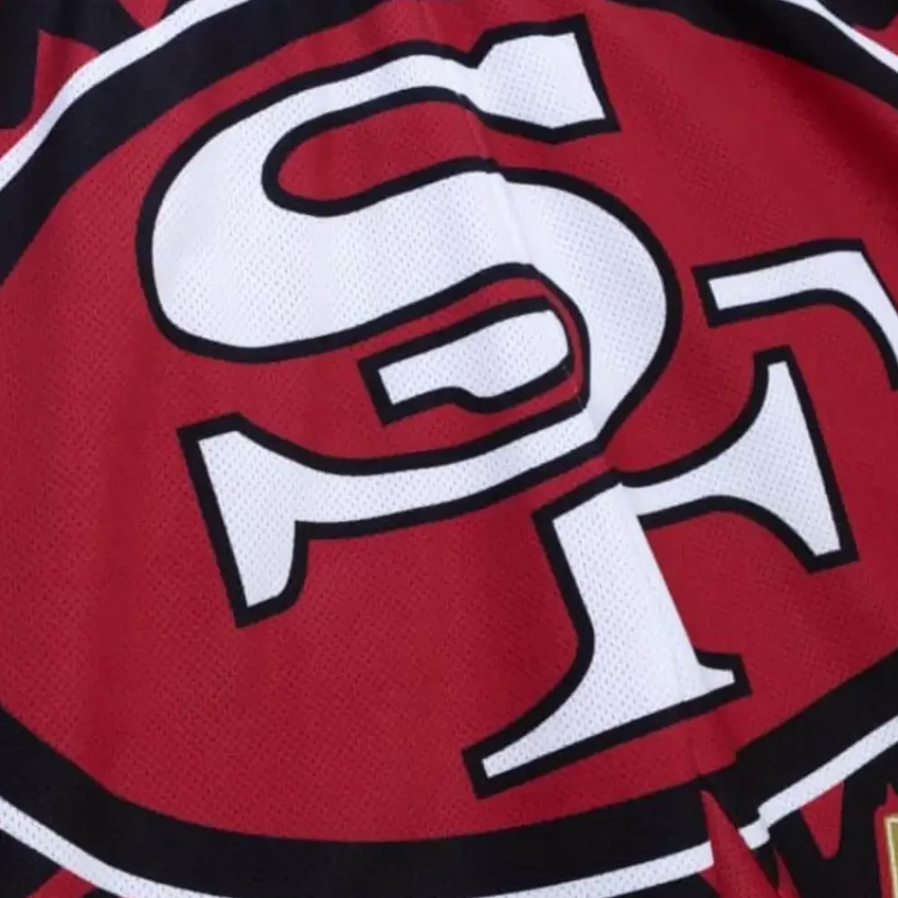 Apparel Mitchell & Ness Shorts-Jumbotron 2.0 Sublimated Shorts San Francisco 49Ers