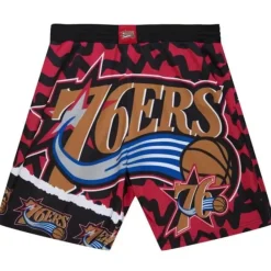 Apparel Mitchell & Ness Shorts-Jumbotron 2.0 Sublimated Shorts Philadelphia 76Ers