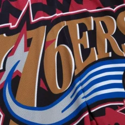 Apparel Mitchell & Ness Shorts-Jumbotron 2.0 Sublimated Shorts Philadelphia 76Ers